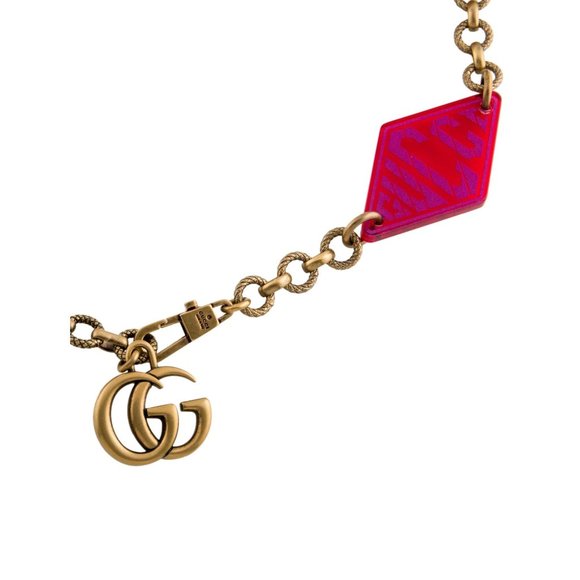 NEW Gucci retro gold chain & red Lucite belt - Alla Moda Vintage - Picture 6 of 6